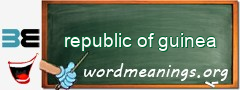 WordMeaning blackboard for republic of guinea